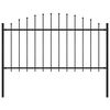 vidaXL Recinzione Giardino Woerden con Punta a Lancia 170x150 cm Nero