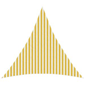 vidaXL Telo Ombra 4 x 4 x 4 m HDPE Triangolare Giallo e Bianco