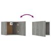vidaXL Armadietti TV a Parete 8 pz Grigio Sonoma 30,5x30x30 cm