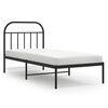 vidaXL Giroletto con Testiera in Metallo Nero 90x190 cm
