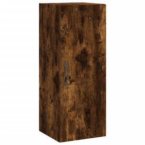 vidaXL Mobile a Parete Rovere Fumo 34,5x34x90 cm in Legno Multistrato