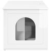 vidaXL Casa per Gatti Bianco Lucido 85 x 55 x 50,5 cm