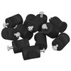 vidaXL Maniglia per Armadio 12 pz Nero 18 x 23 mm Ferro