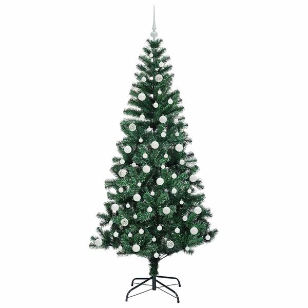 vidaXL Albero di Natale artificiale con luci integrate Verde 210 cm