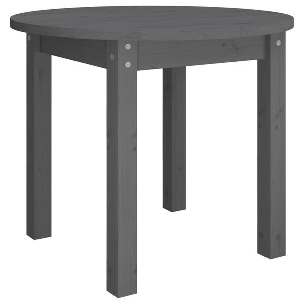 vidaXL Tavolino da Salotto Grigio &Oslash; 55x45 cm in Legno Massello di Pino