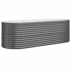 vidaXL Letto da Giardino in Acciaio Zincato 224x80x68 cm Antracite