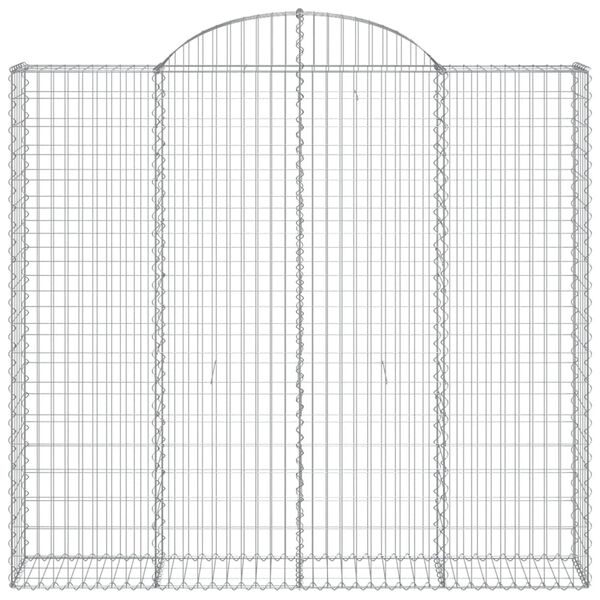vidaXL Cesti Gabbioni ad Arco 6 pz 200x50x180/200 cm Ferro Zincato