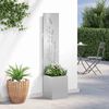 vidaXL Schermo per privacy in giardino Floreale Argento 32 x 140 cm