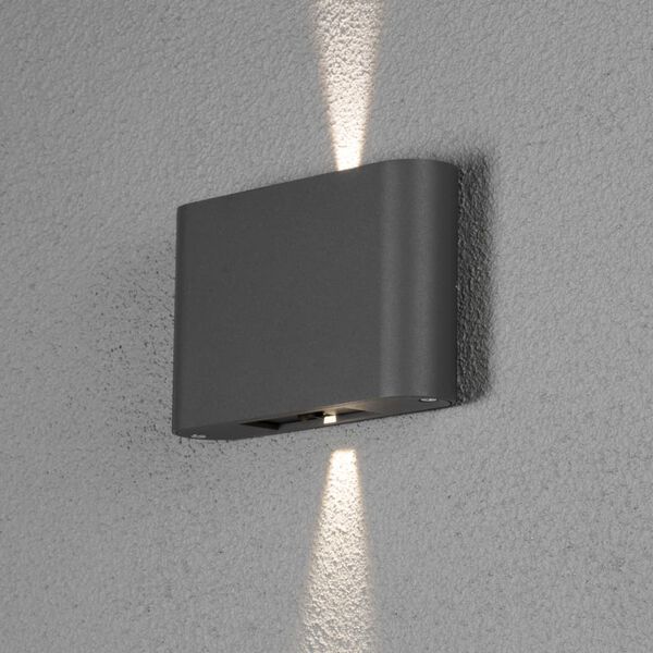 KONSTSMIDE Lampada da Parete a LED Chieri 2x6 W Antracite