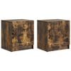 vidaXL Armadio da Notte 2 pz Rovere Fumo 43 x 34,5 x 47 cm