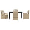 vidaXL Set da Pranzo per Giardino 5 pcs Beige e Grigio Chiaro