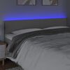 vidaXL Testiera a LED Grigio 160x5x78/88 cm in Similpelle