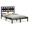 vidaXL Giroletto Nero in Legno Massello 120x200 cm