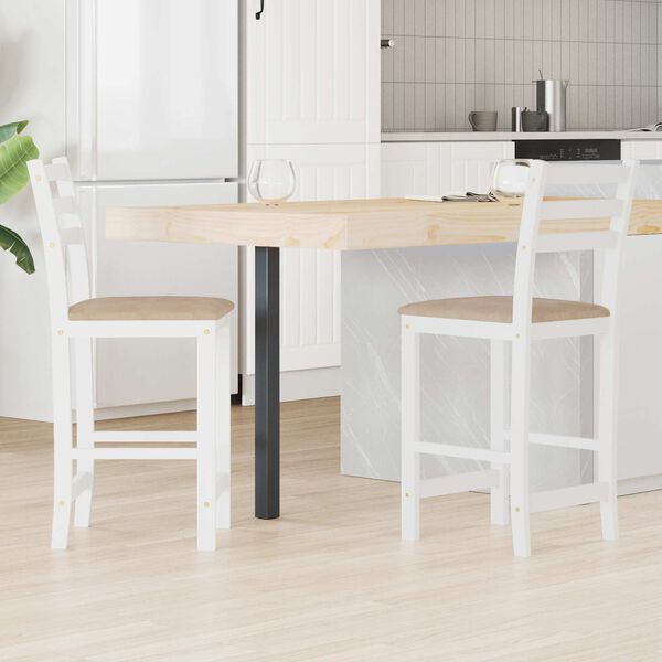 vidaXL Sedie da pranzo 2 pcs Bianco 40 x 47,5 x 99,5 cm