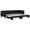vidaXL Divano Letto con Letto Estraibile Nero 80x200 Tessuto