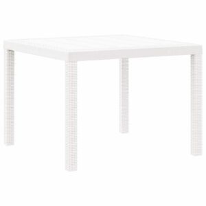 vidaXL Tavolo da Giardino Bianco 100 x 100 x 73 cm polyrattan