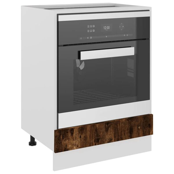 vidaXL Mobile da Forno &ldquo;Riga&rdquo; Rovere Fumo 60x46x81,5 cm
