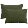 vidaXL Federa 2 pz HEERLEN Verde 50 x 80 cm corduroy