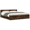 vidaXL Giroletto con Testiera Rovere Fumo 200x200 cm Legno Multistrato