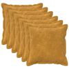 vidaXL Federa 6 pz HOUTEN Giallo 50 x 50 cm Fleece in microfibra