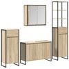 vidaXL Set di mobili per il bagno 4 pz Rovere Sonoma
