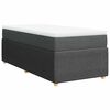 vidaXL Giroletto a Molle con Materasso Grigio Scuro 90x190 cm Tessuto