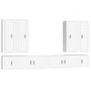 vidaXL Set Mobili Porta TV 8pz Bianco in Legno Multistrato