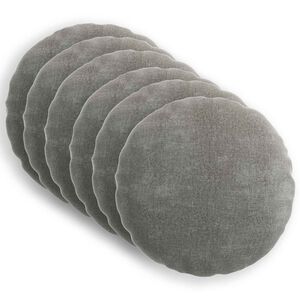 vidaXL Federa 6 pz HEERLEN Grigio Scuro &Oslash; 40 cm Tessuto Chenille