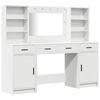 vidaXL Set da tavolo da trucco con LED 3 pz Bianco