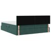 vidaXL Letto con Contenitore con materasso Verde Scuro 100 x 200 cm