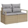 vidaXL Set di divani 8 pcs Beige e grigio polyrattan