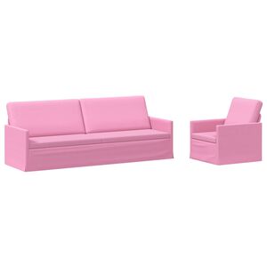 vidaXL Set di divani 2 pcs Rosa Tessuto