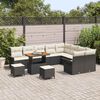 vidaXL Set Divano da Giardino 12 pcs Nero polyrattan