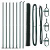 vidaXL Recinzione con pali. Verde 1.4 x 10 m Acciaio rivestito in PVC