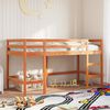 vidaXL Letto Soppalco con Scala Bambini Marrone 90x200cm Massello Pino