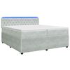 vidaXL Letto box spring con materasso Grigio Chiaro 200 x 200 cm