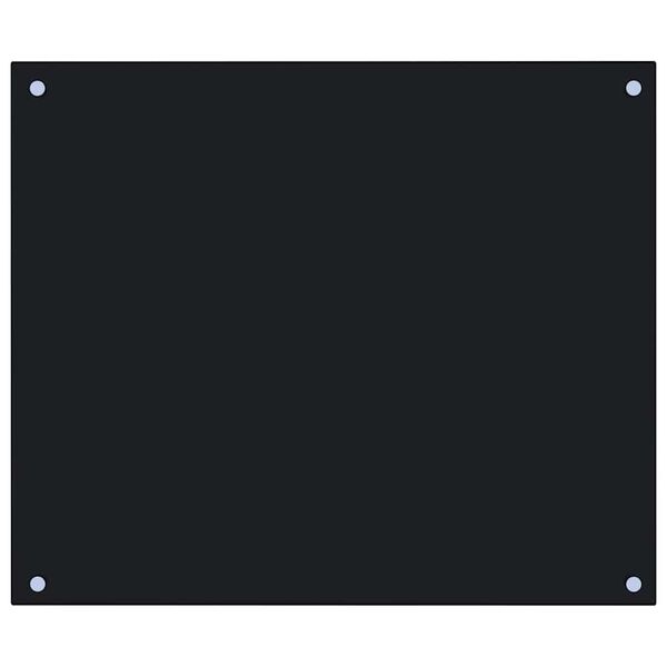 vidaXL Paraschizzi per Cucina 2 pz Neri 70x60 cm in Vetro Temperato