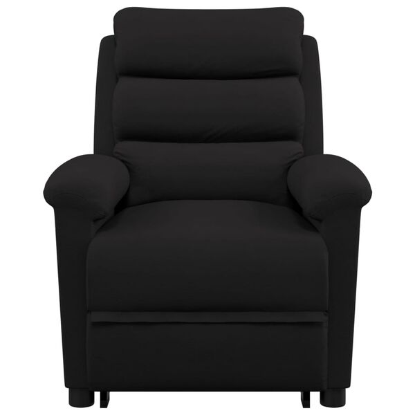 vidaXL Poltrona Alzapersona Massaggiante Nera in Velluto