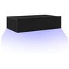 vidaXL Mobile TV con luci a LED Rovere Nero 60x35x15,5 cm