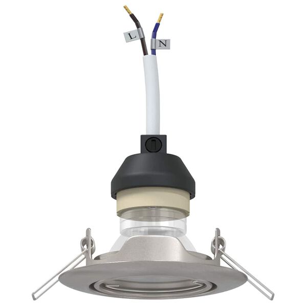 vidaXL Spotlights con i riflettori 6 pcs Argento 9 x 9 cm Metallo