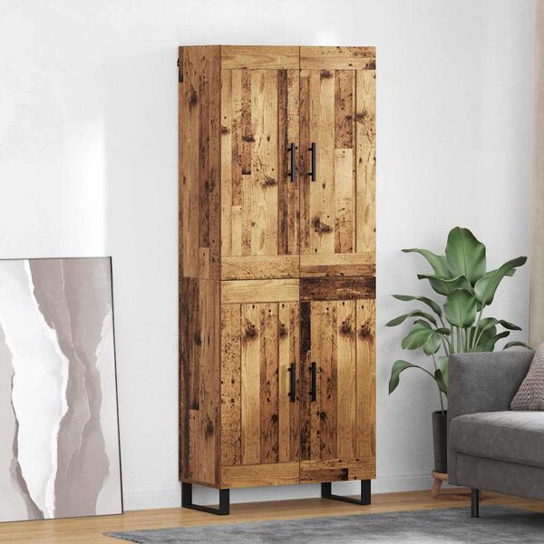 vidaXL Credenza Legno vecchio 69,5 x 34 x 180 cm Legno multistrato