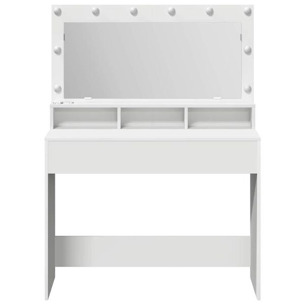 vidaXL Tavolo da Trucco Bianco 100 x 41 x 135 cm Legno multistrato