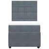vidaXL Giroletto a Molle con Materasso Grigio Scuro 90x190 cm Velluto