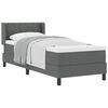 vidaXL Letto a molle con materasso Grigio scuro 200 x 80 cm Poliestere