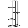 vidaXL Piedistallo per Piante a 5 Piani 43x22x98 cm in Metallo Nero