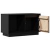 vidaXL Mobile Porta TV Nero 74x35x44 cm in Legno Massello di Pino