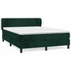 vidaXL Giroletto a Molle con Materasso Verde Scuro 140x200 cm Velluto