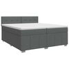 vidaXL Letto box spring con materasso Grigio Scuro 200 x 200 cm
