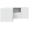 vidaXL Mobile Angolare Bianco 160x40x45 cm in Truciolato
