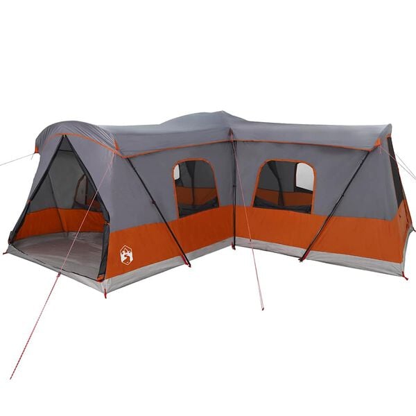 vidaXL Tenda con tetto Grigio e arancione 680 x 510 x 210 cm